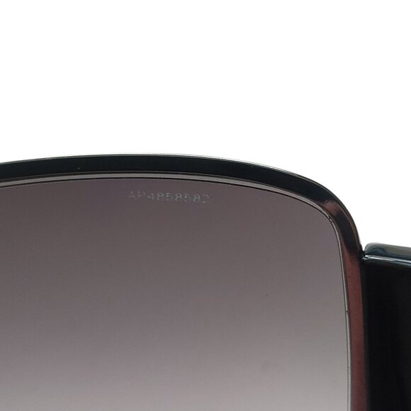(SOLD) Prada Black Silver Shield Tinted Sunglasses Unisex SPS 52E 5AV-5D1 125 - Picture 15 of 16